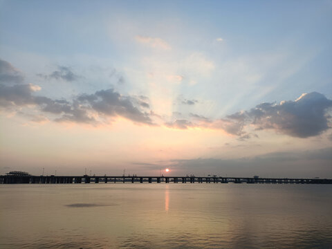 海边落日