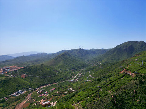 河南新密伏羲山航拍