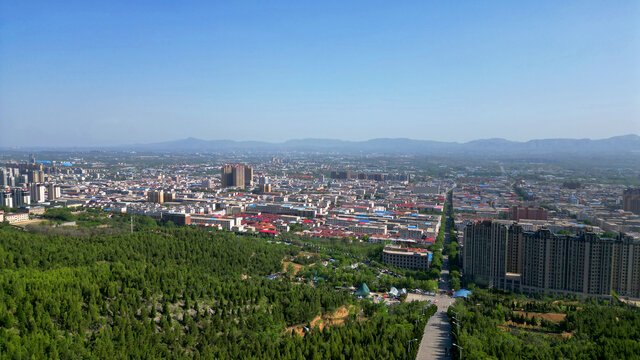 河南新密青屏山俯瞰全景