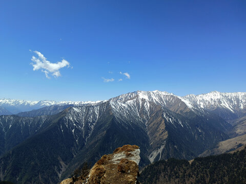 高原大山雪山极致风光