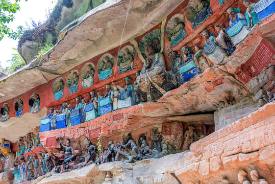 中国重庆大足石刻宝顶山景区