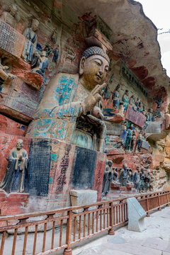 中国重庆大足石刻宝顶山景区