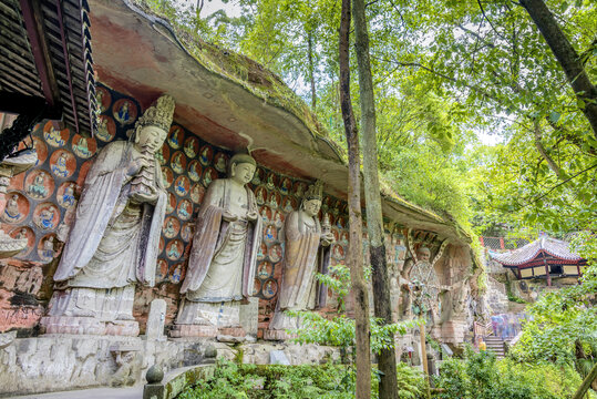 中国重庆大足石刻宝顶山景区