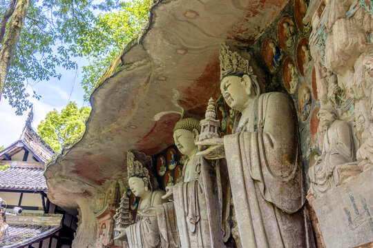 中国重庆大足石刻宝顶山景区