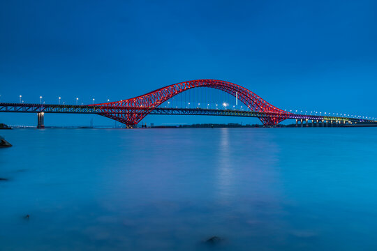 广州南沙明珠湾大桥夜景