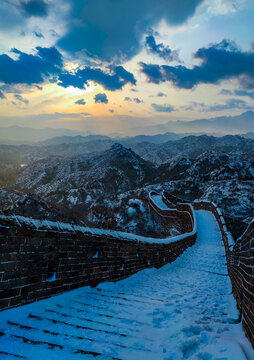 长城雪景