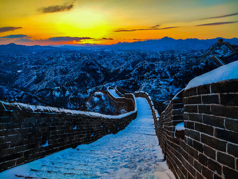 长城雪景