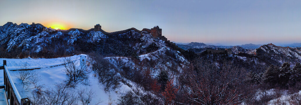 长城雪景