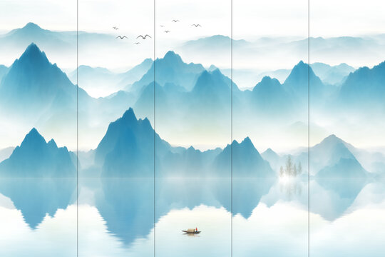 水墨山水画
