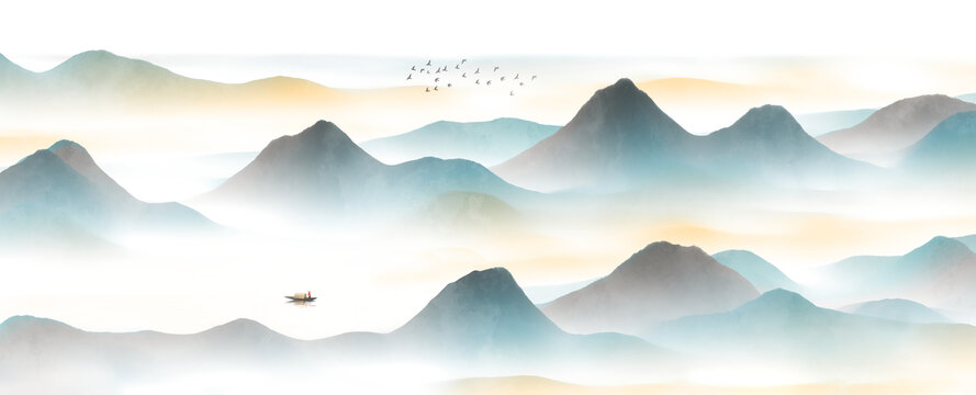 新中式山水画