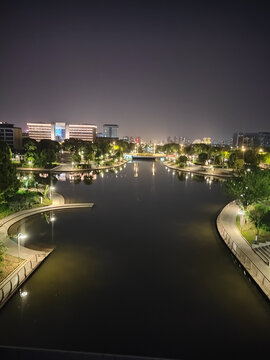 泰州海陵水上灯光夜景