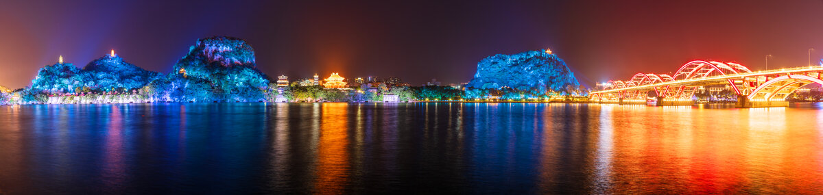 高清宽幅柳州柳江夜景