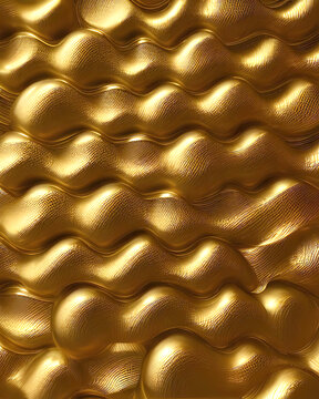 黄金立体抽象纹理