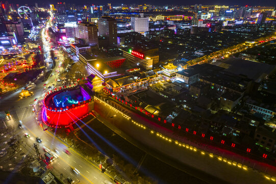 榆林南门夜景