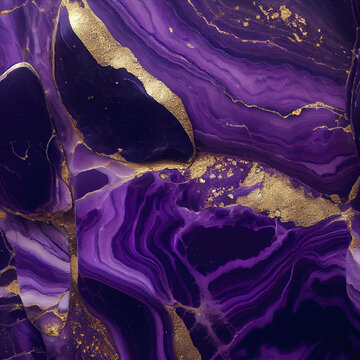 高清紫色金纹大理石纹理