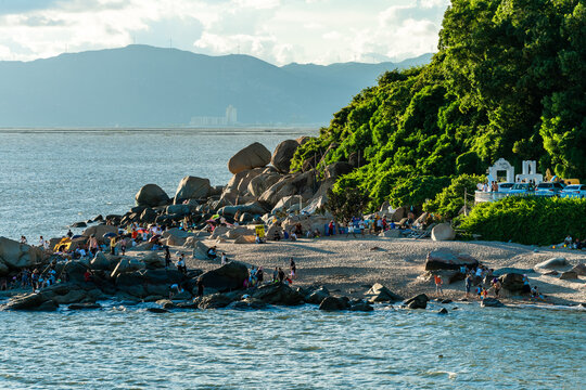 江门台山海滩度假胜地海岸线