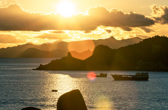 江门台山海滩度假胜地海岸线