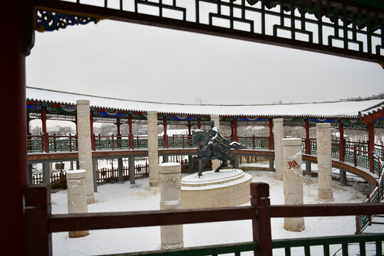 河北宣化古城雪景