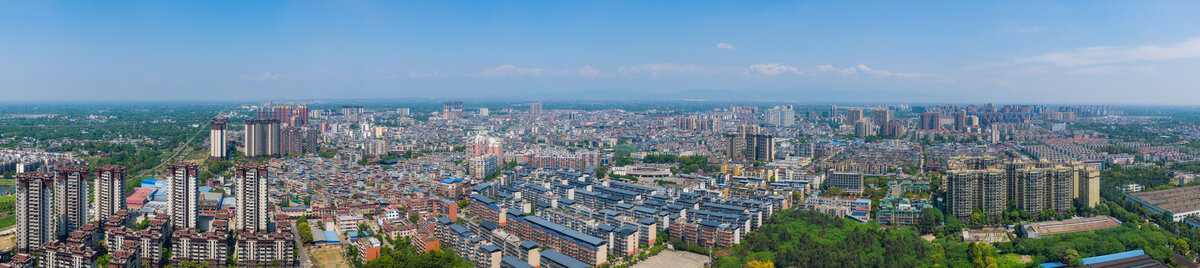 四川彭州市全景图
