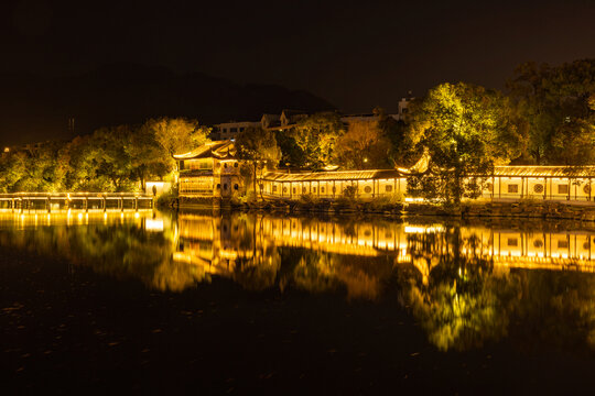 浙江省台州市临海东湖夜景