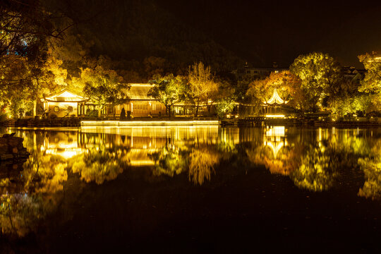 浙江省台州市临海东湖夜景