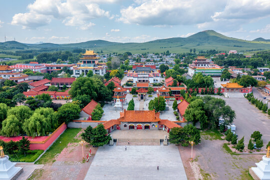 中国辽宁阜新瑞应寺航拍