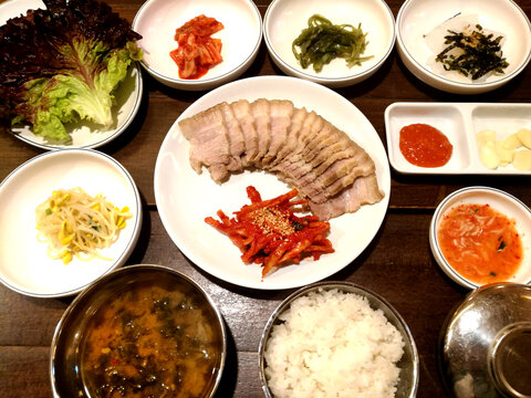 韩国菜包肉