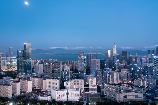 深圳南山粤海街道夜景