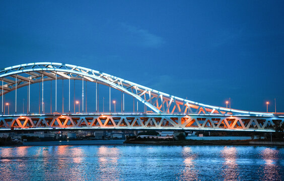 苏州斜港大桥夜景
