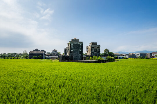 江门台山端芬浮月村碉楼