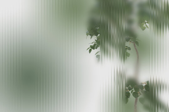 植物朦胧玻璃