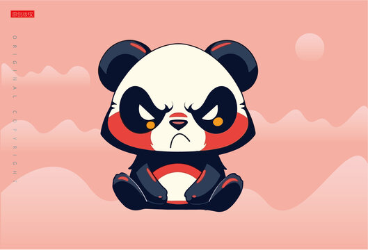 生气的熊猫
