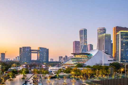 杭州钱江新城夜景