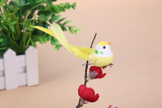 仿真小鸟玩具摆件