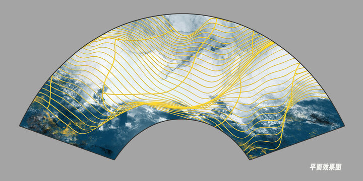 折扇抽象画