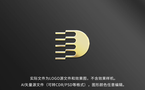 D字母LOGO标志设计