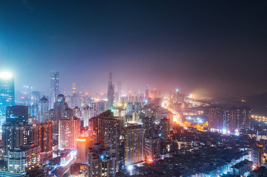 深圳市城市天际线摩天大楼