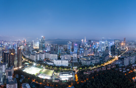 深圳南山粤海街道夜景