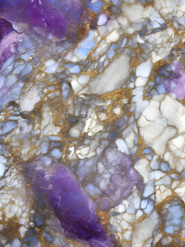 流水纹抽象紫色水晶大理石