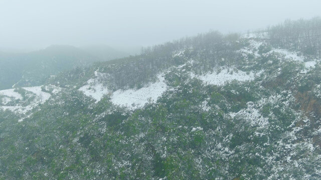 陕北春雪航拍