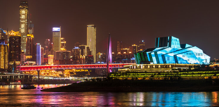 重庆千厮门大桥夜景