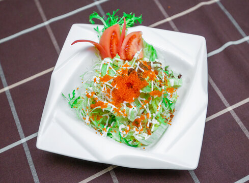 蟹子蔬菜沙拉