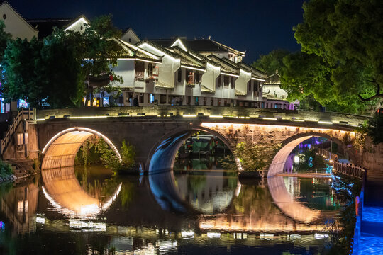 三河古镇夜景