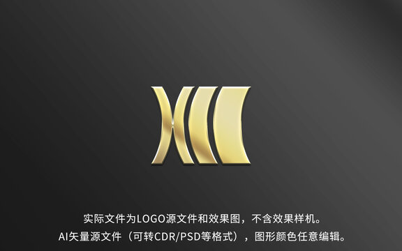 X字母标志LOGO设计