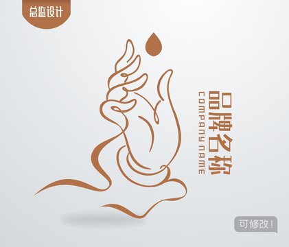 佛手logo禅意