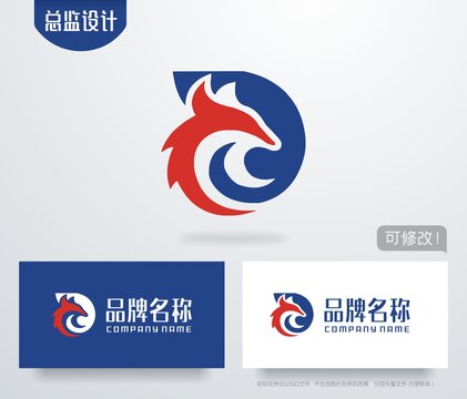 狐狸logo字母D标志