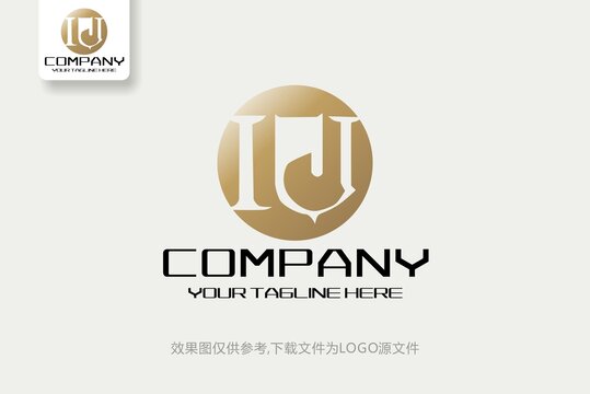 IJ字母标志互联网LOGO