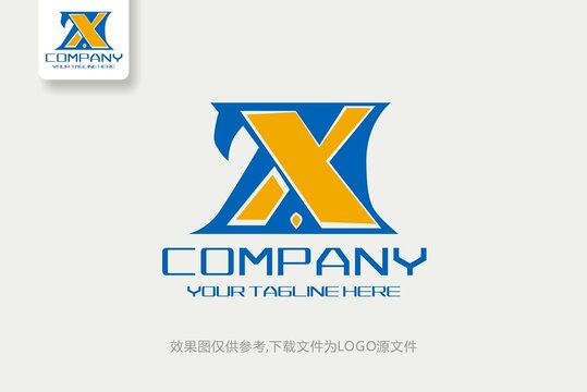 IX蓝色创意简约LOGO