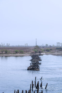 中国丹东鸭绿江浮桥