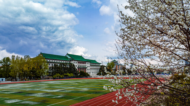 春季的吉林大学建筑景观